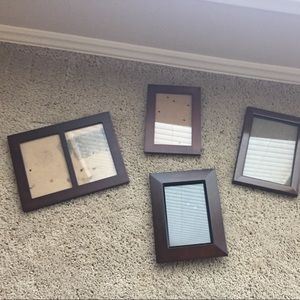 Set of 4 brown picture frames